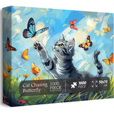 Cat Chasing Buttefly puzzle puzzle 1000 pezzi
